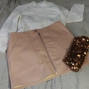 NWT Faux leather skirt